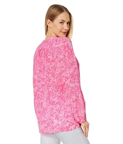 Lilly Pulitzer Elsa Top Pink Blossom Foxy Llama MD