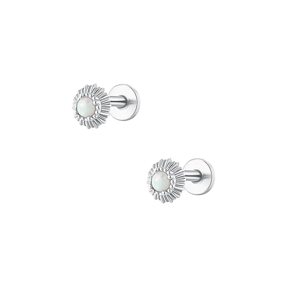 Little Sun Opal Flat Back Earrings