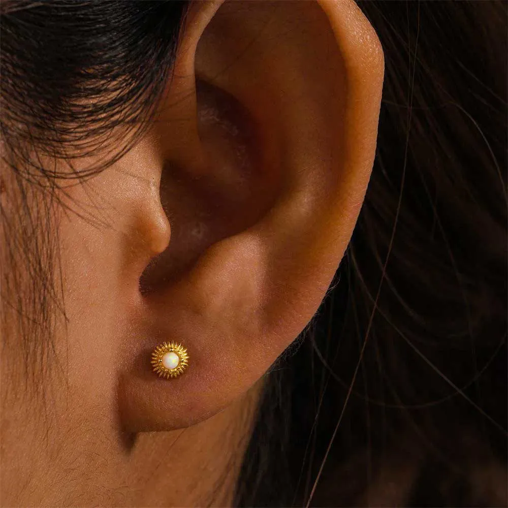 Little Sun Opal Flat Back Earrings