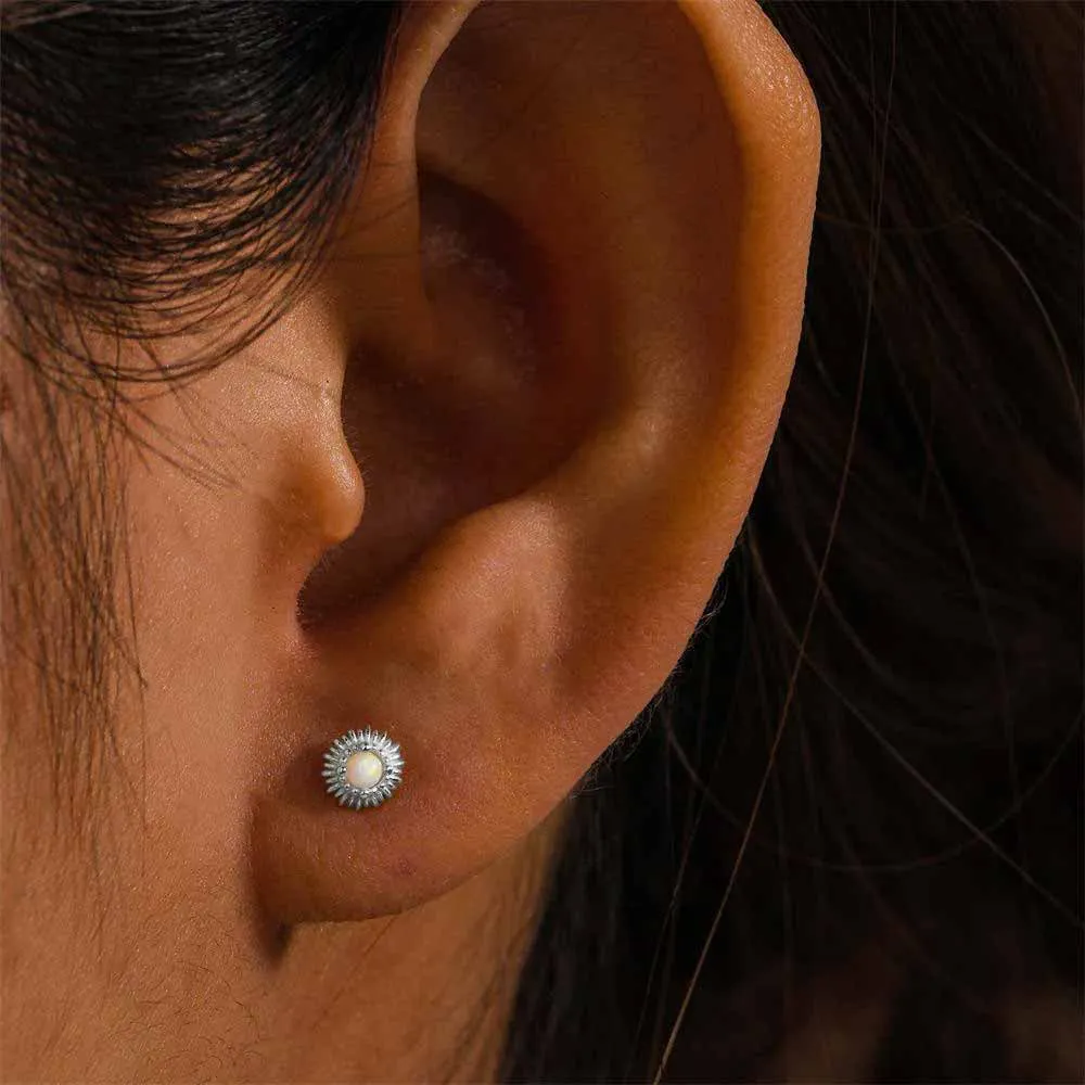 Little Sun Opal Flat Back Earrings