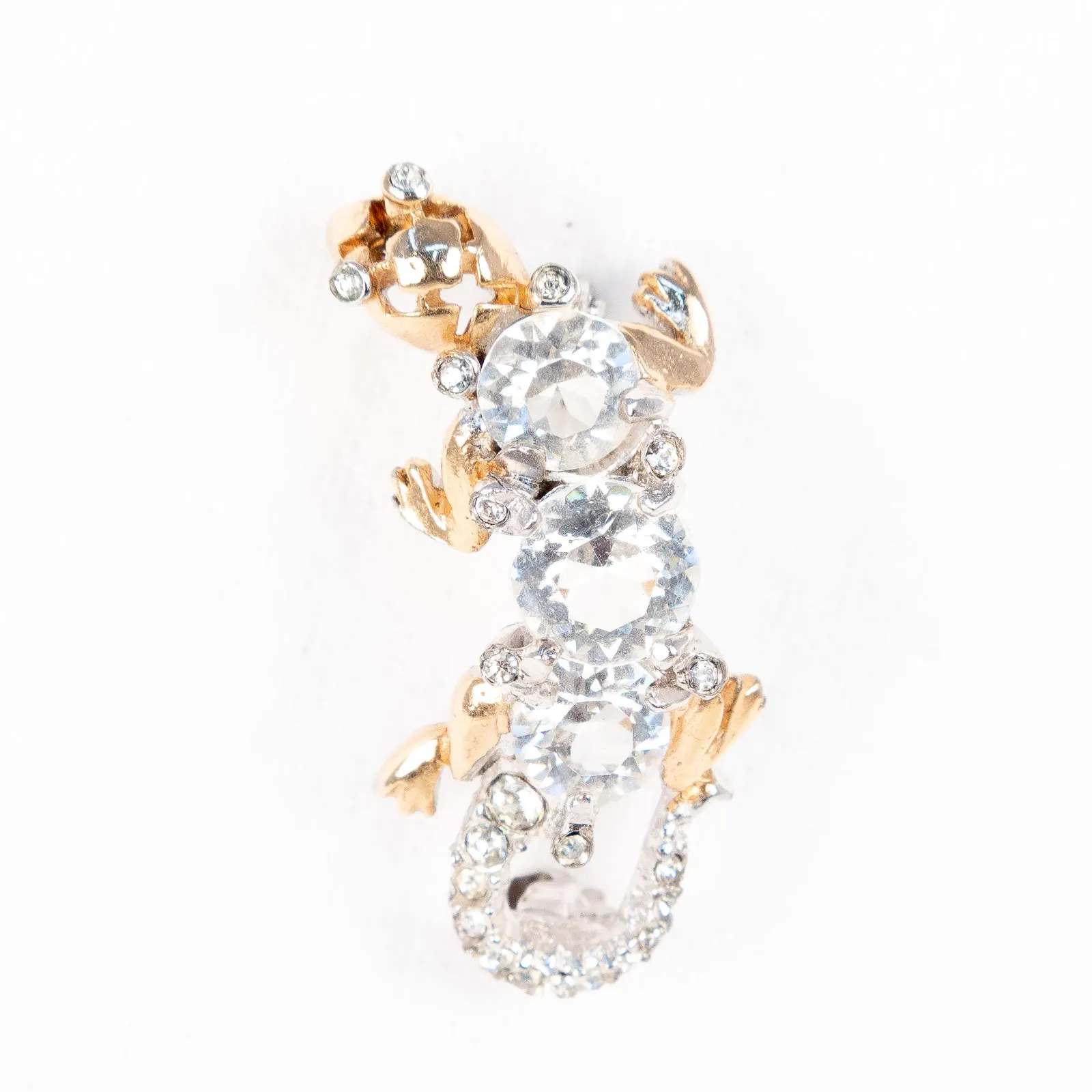 Lizard and Turtle Rhinestone Brooches
