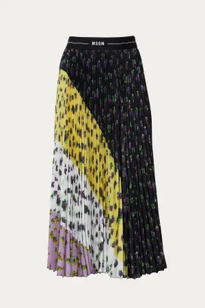 LOGO WASITBAND PLEATED SKIRT