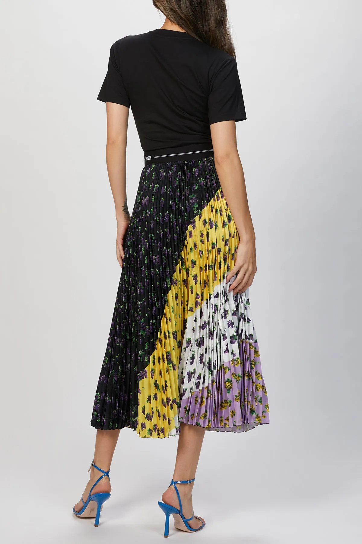 LOGO WASITBAND PLEATED SKIRT