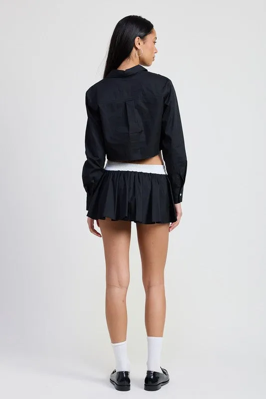 LONG SLEEVE COLLARED BUTTON UP SHIRT