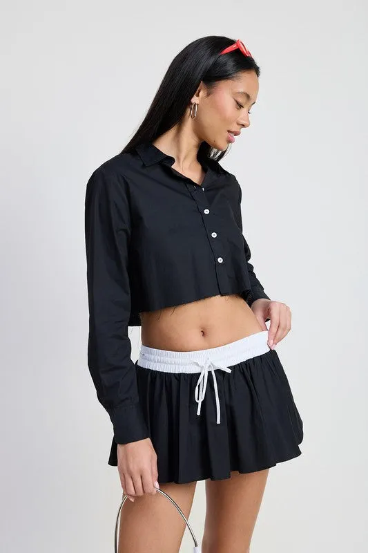 LONG SLEEVE COLLARED BUTTON UP SHIRT