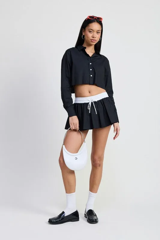 LONG SLEEVE COLLARED BUTTON UP SHIRT