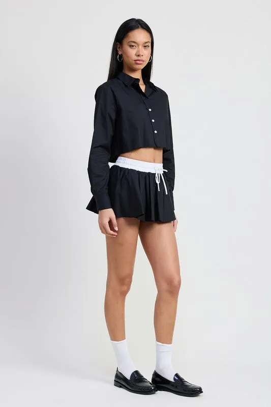 LONG SLEEVE COLLARED BUTTON UP SHIRT