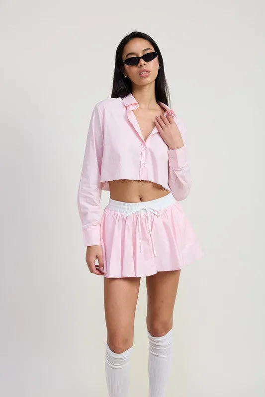 LONG SLEEVE COLLARED BUTTON UP SHIRT