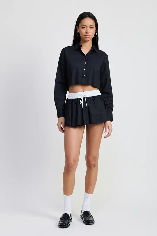 LONG SLEEVE COLLARED BUTTON UP SHIRT