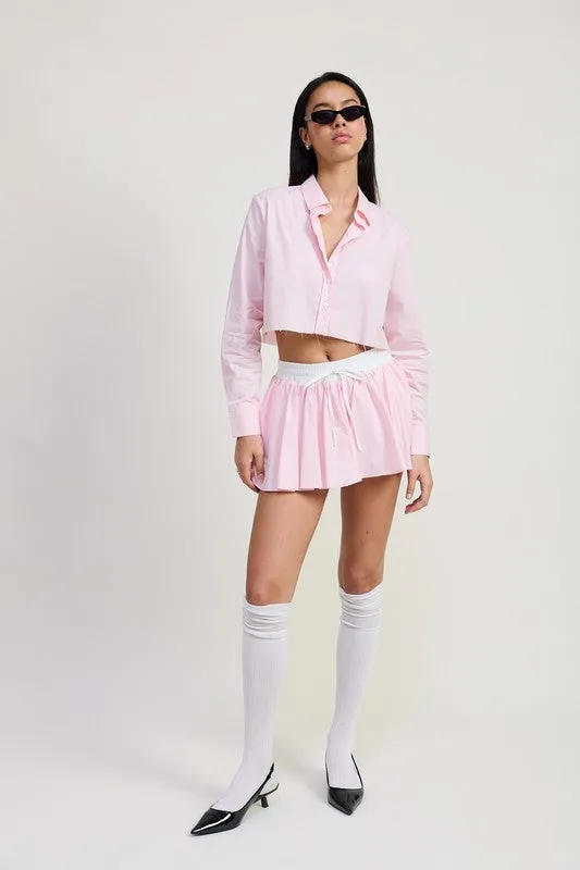 LONG SLEEVE COLLARED BUTTON UP SHIRT