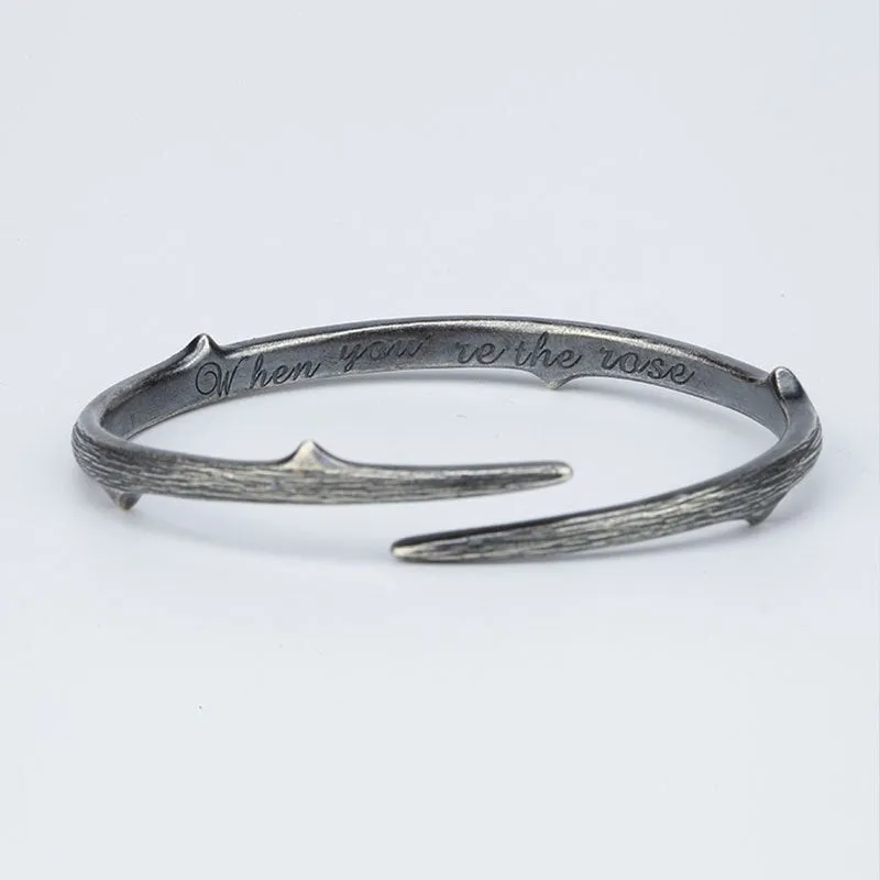 Lotus Flower Cuff Bracelet Vintage Silver For Women Jewelry