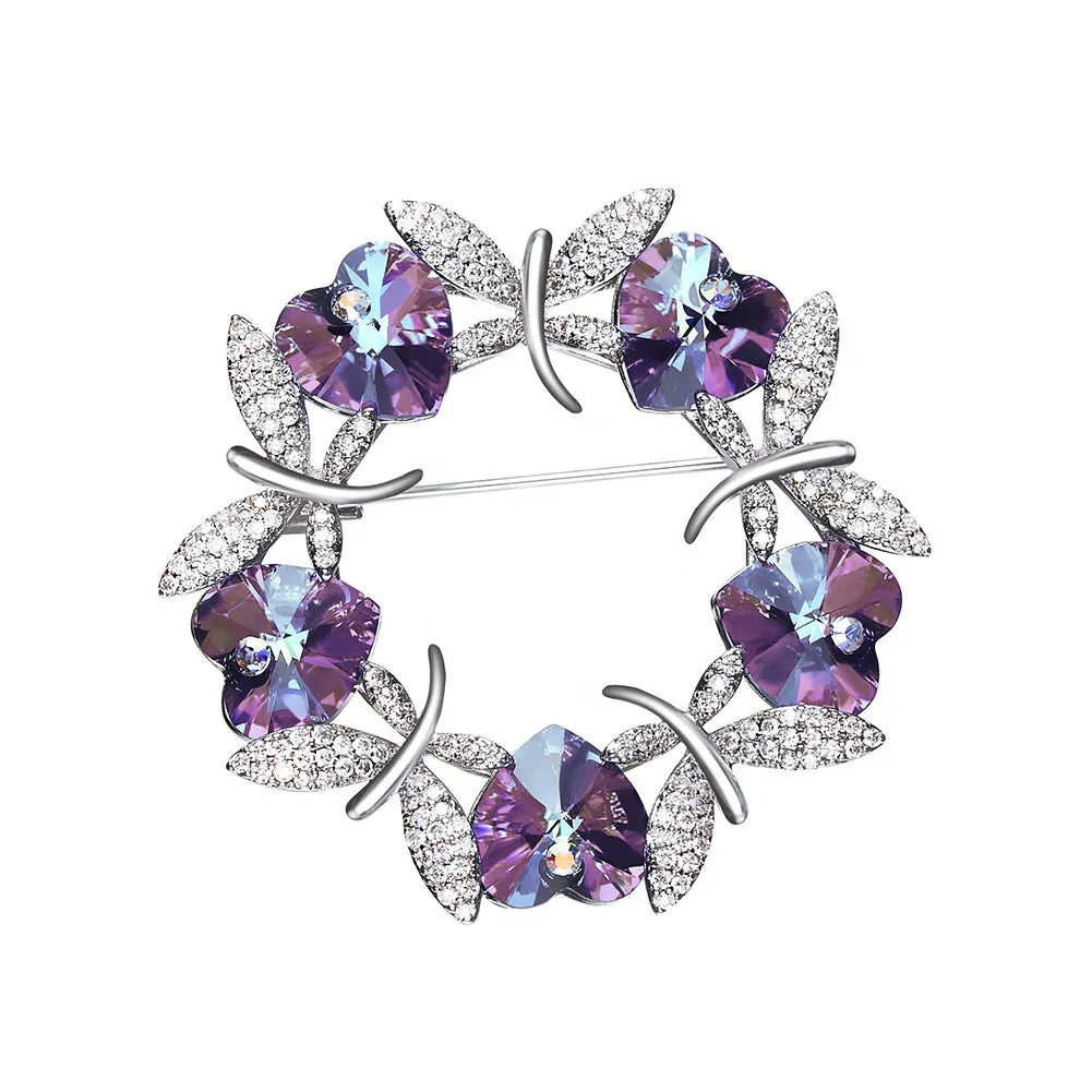 Luxury Blue Purple Butterfly Brooches