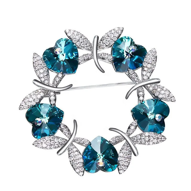 Luxury Blue Purple Butterfly Brooches