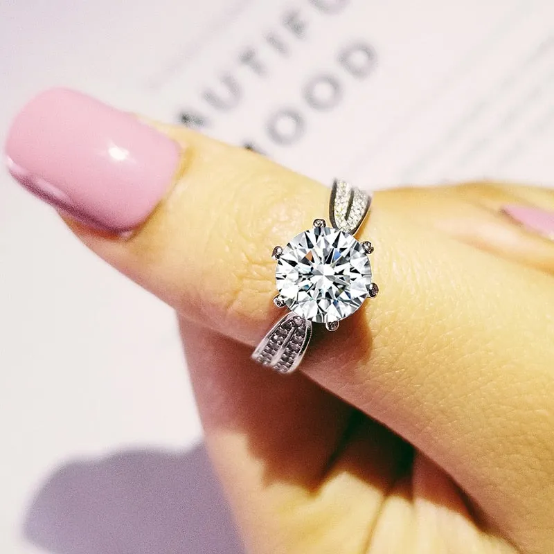 Luxury bride wedding ring set for women anniversary gift jewelry