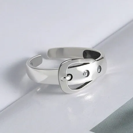 Luxury Silver belt Ring Ladies Sterling Fine Jewelry For Women