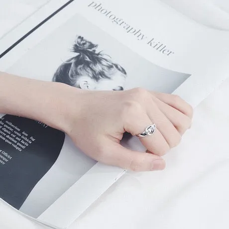 Luxury Silver belt Ring Ladies Sterling Fine Jewelry For Women