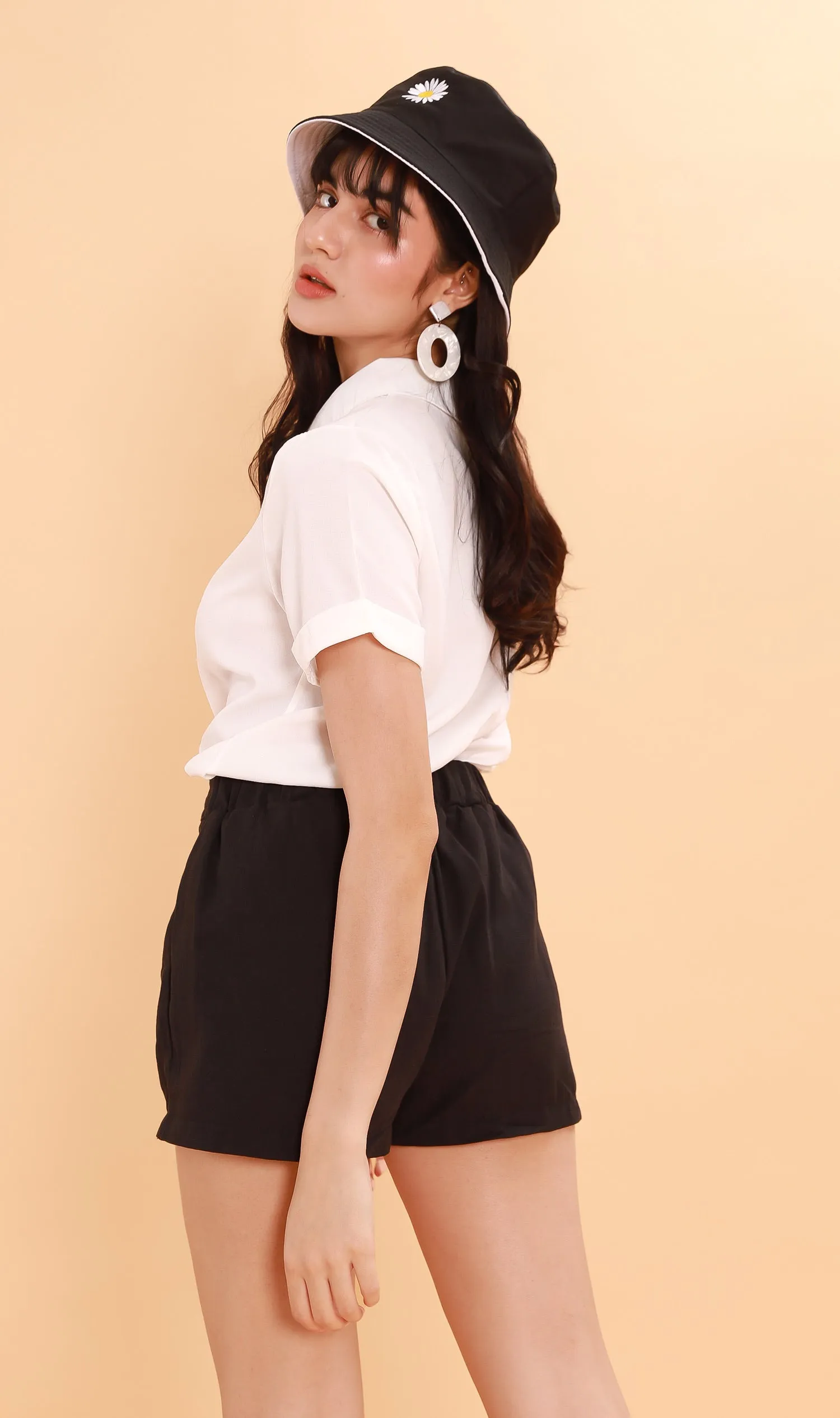MADDIE Flat-Collar Top (White)