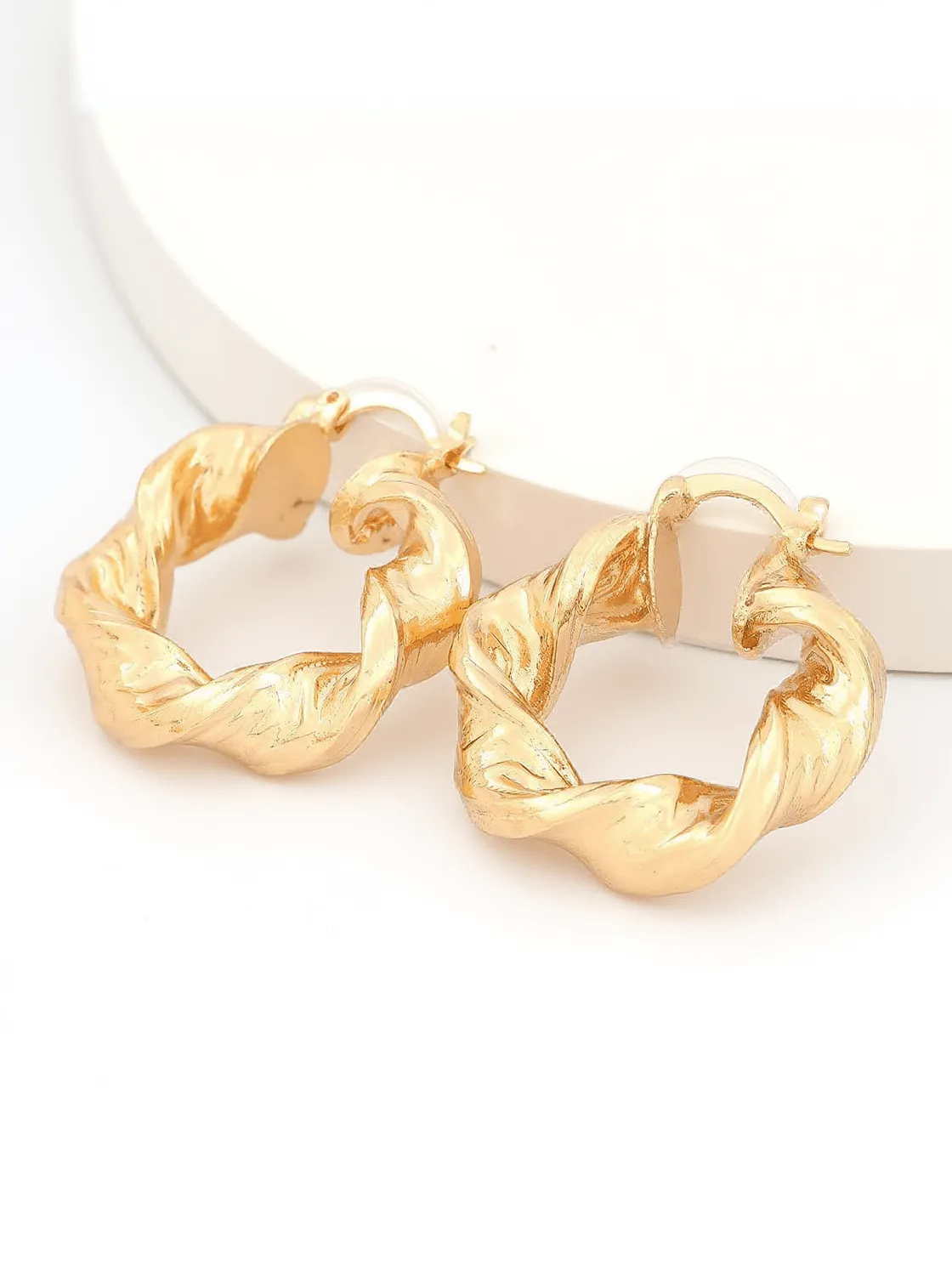 Maia Chunky Twist Hoop Earrings
