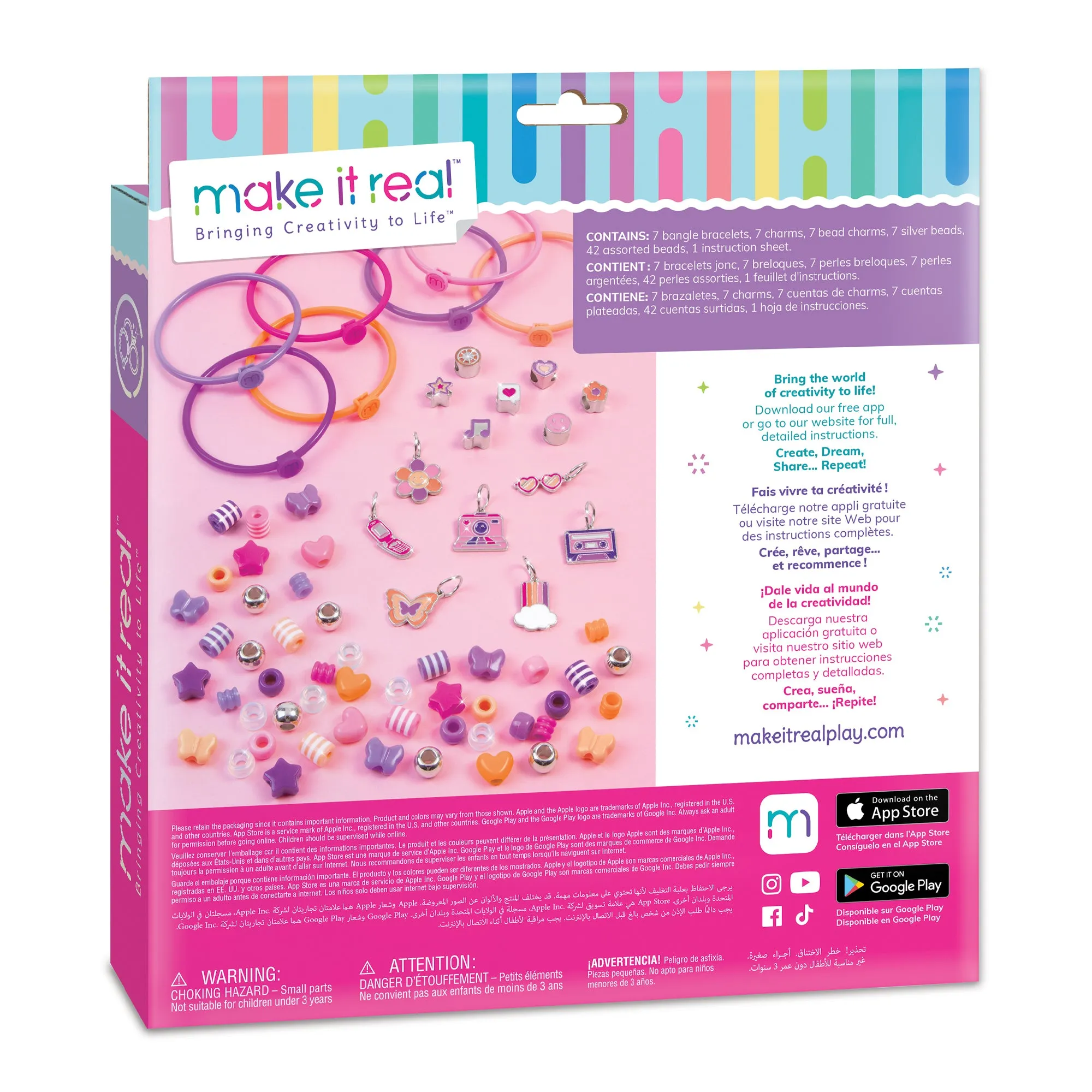 Make It Real Diy Fashion Beaded Bangle Bracelets