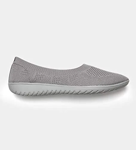 Marc Loire Women's Athleisure Knitted Active Wear Grey Slip-On Shoes, 6 UK