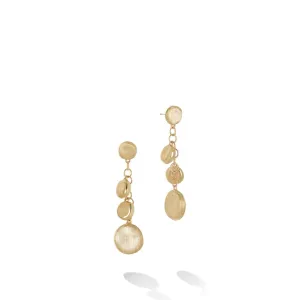 Marco Bicego Jaipur 18k Yellow Gold Engraved and Polished Charm Drop Earrings