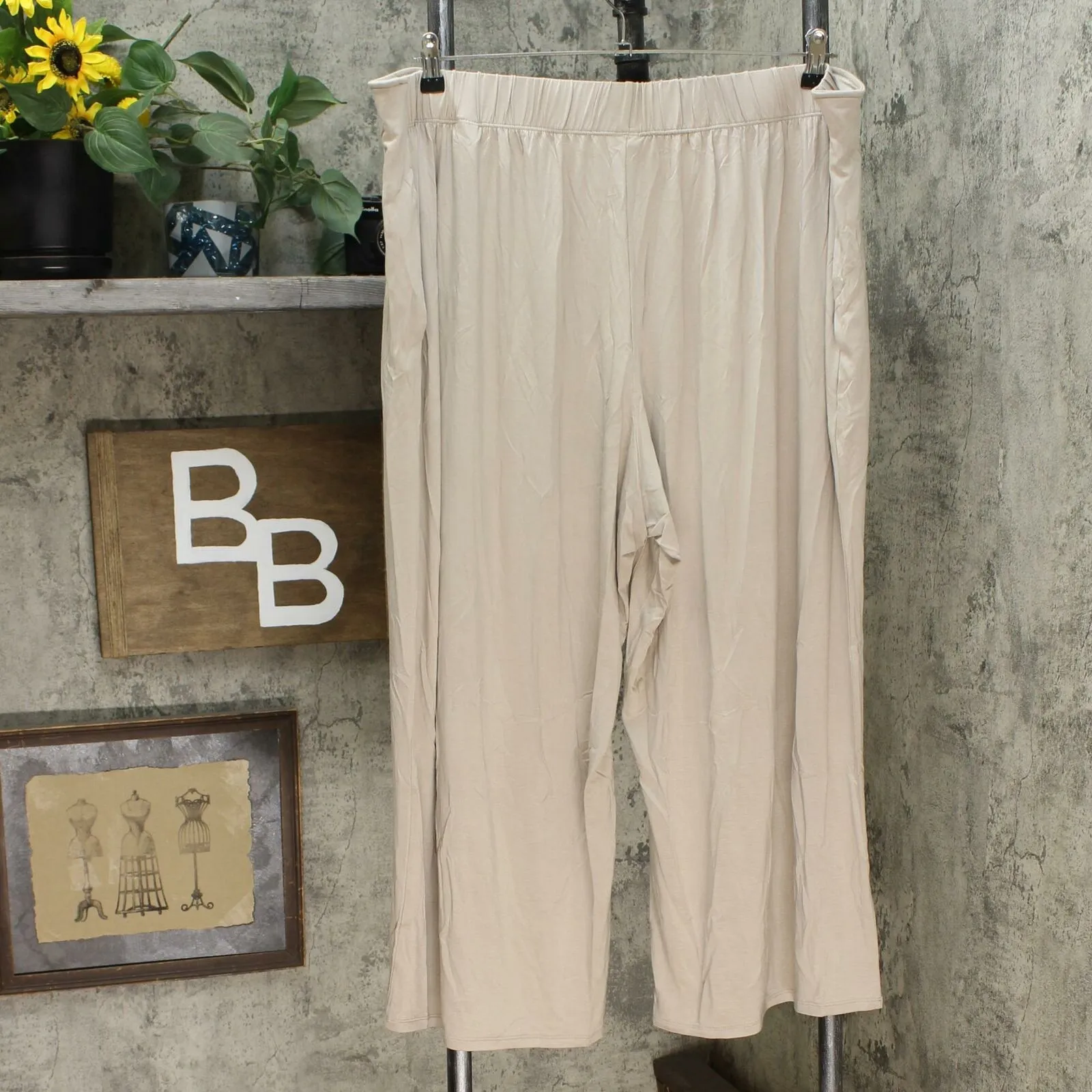 MarlaWynne WynneLayers Plus Size Pleat Front Pull On Knit Cropped Pants