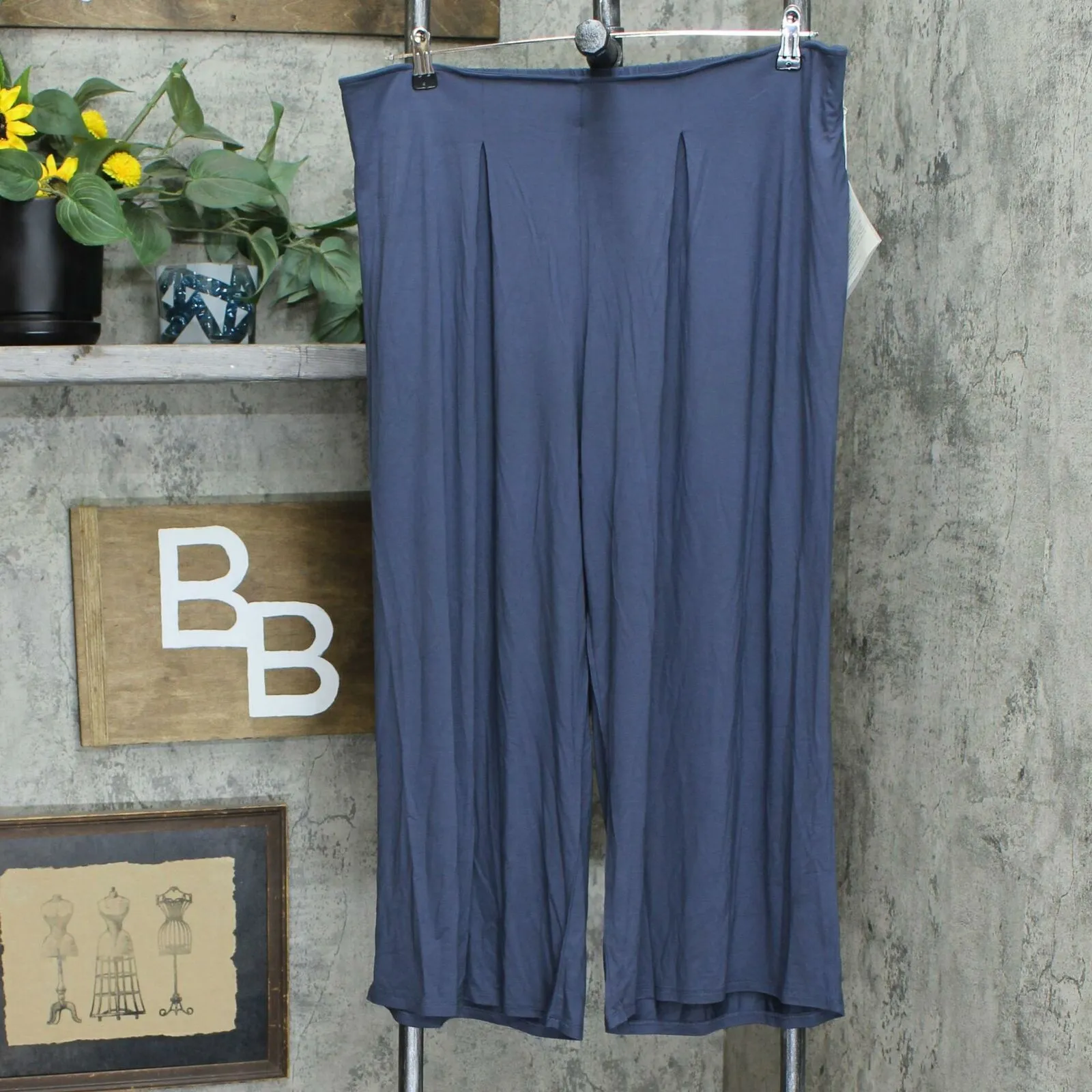 MarlaWynne WynneLayers Plus Size Pleat Front Pull On Knit Cropped Pants