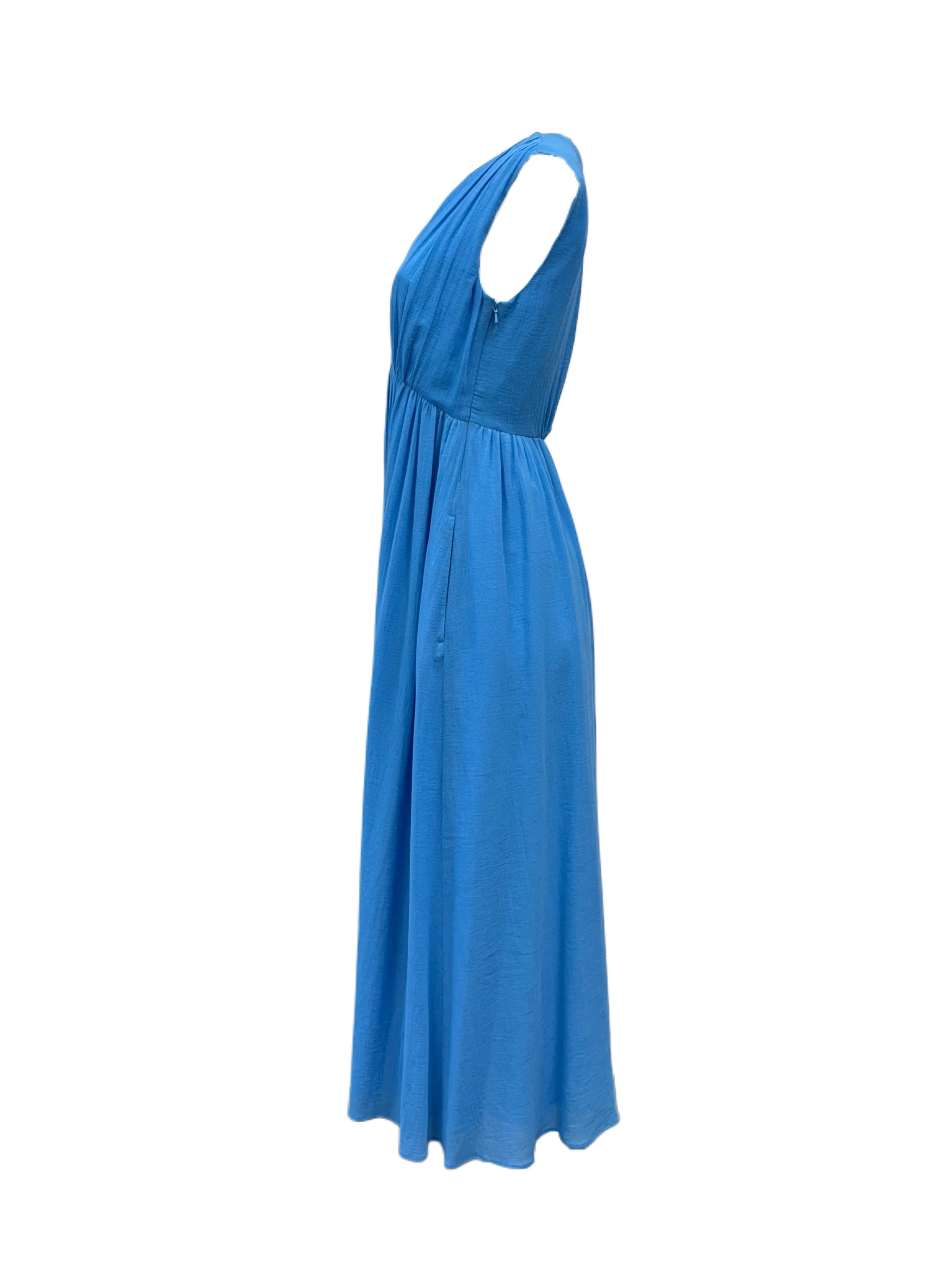 Max Mara Women's Blue Antony Sleeveless A Line Dress NWT