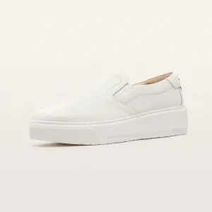 Maxwell White Weave Leather Sneakers