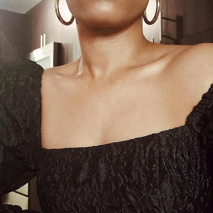 Medium Gold Hoop Earrings - Imperfect