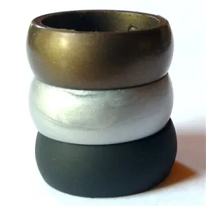 Men's 8mm Bronze Combo Silicone Bands, Size 13 (91625)