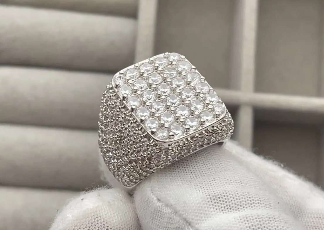 Mens Wedding Ring | Mens Wedding Band | Mens Iced Out Ring | Womens Big Ring | Iced Out Rings | Big Diamond Ring | Iced Out Ring | Big Ring