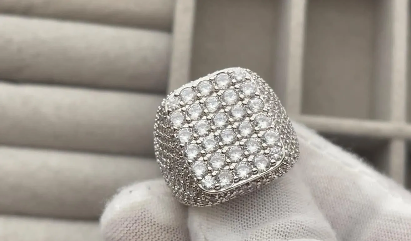 Mens Wedding Ring | Mens Wedding Band | Mens Iced Out Ring | Womens Big Ring | Iced Out Rings | Big Diamond Ring | Iced Out Ring | Big Ring