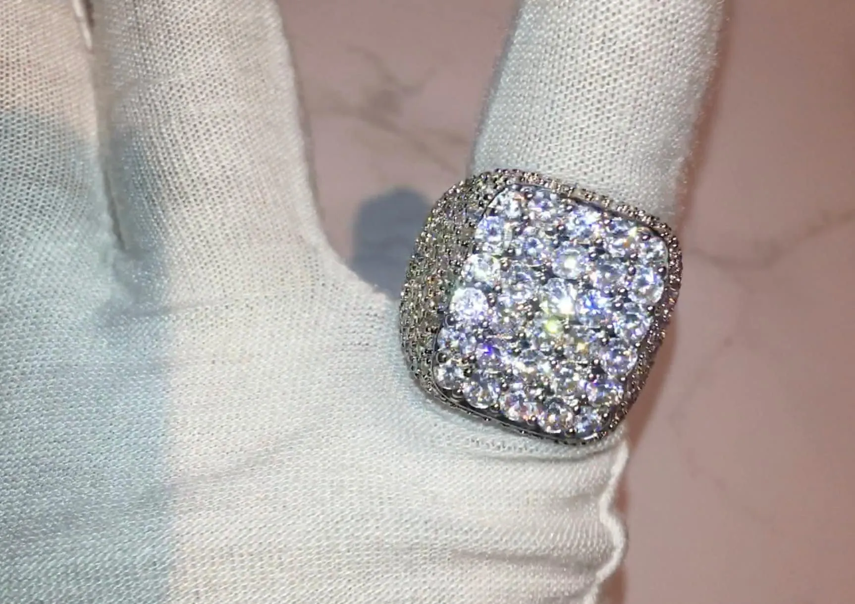 Mens Wedding Ring | Mens Wedding Band | Mens Iced Out Ring | Womens Big Ring | Iced Out Rings | Big Diamond Ring | Iced Out Ring | Big Ring