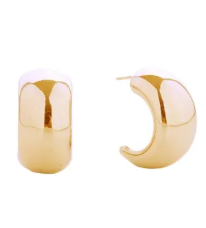 Midnight Moon 14kt Post Earrings