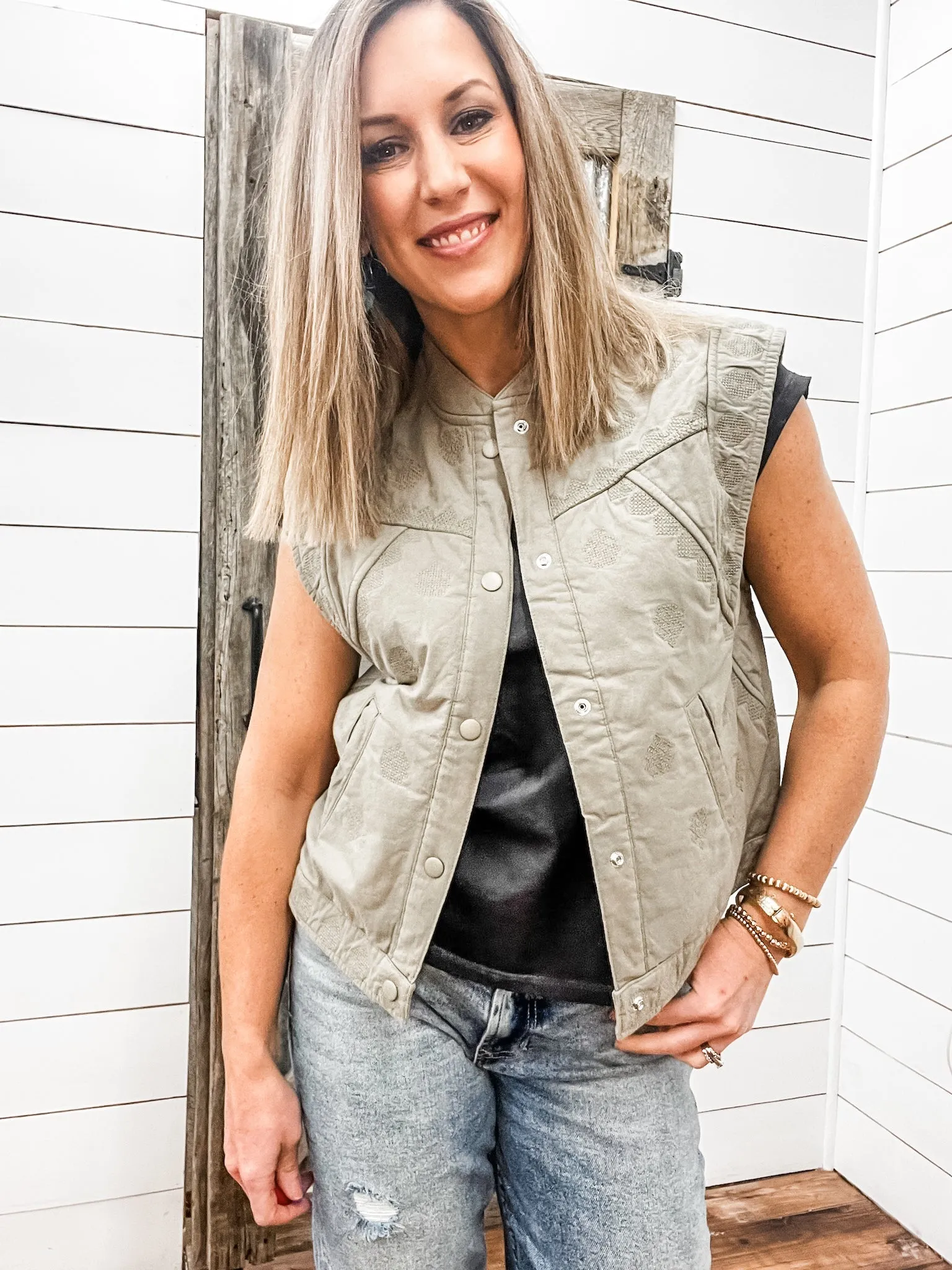 Mina Vest Olive Branch