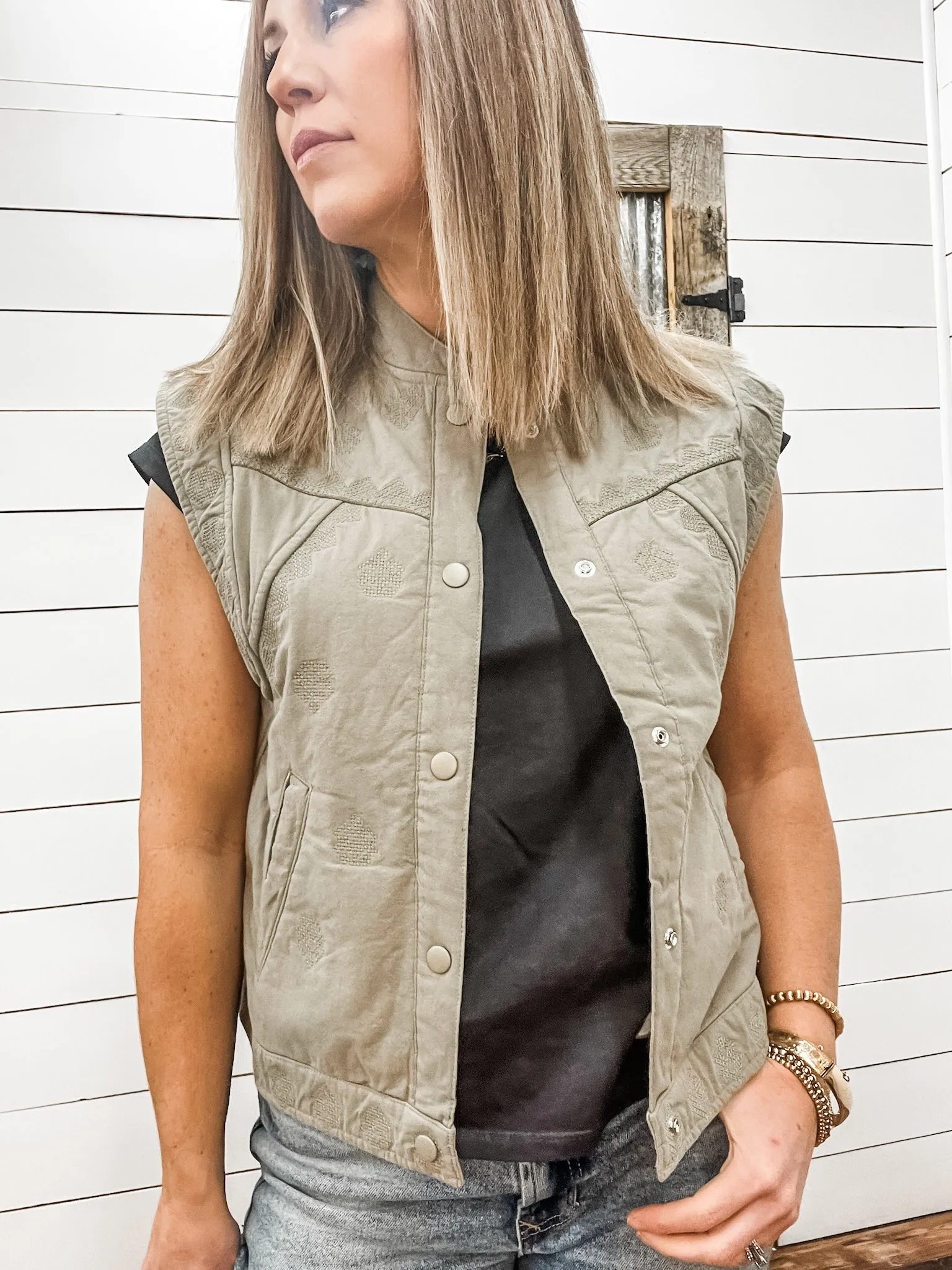 Mina Vest Olive Branch