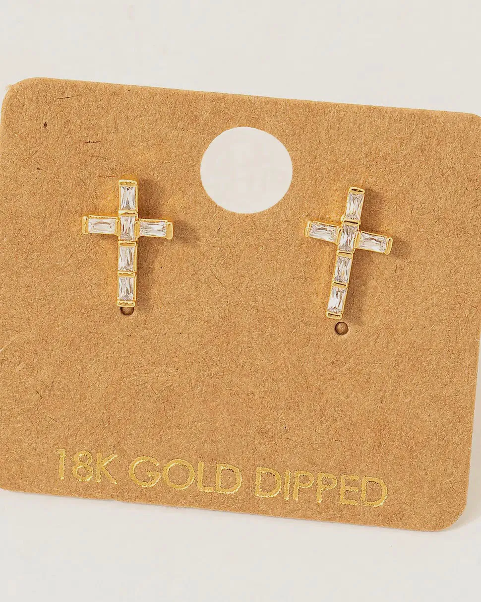 Mini Cross Stud Earrings