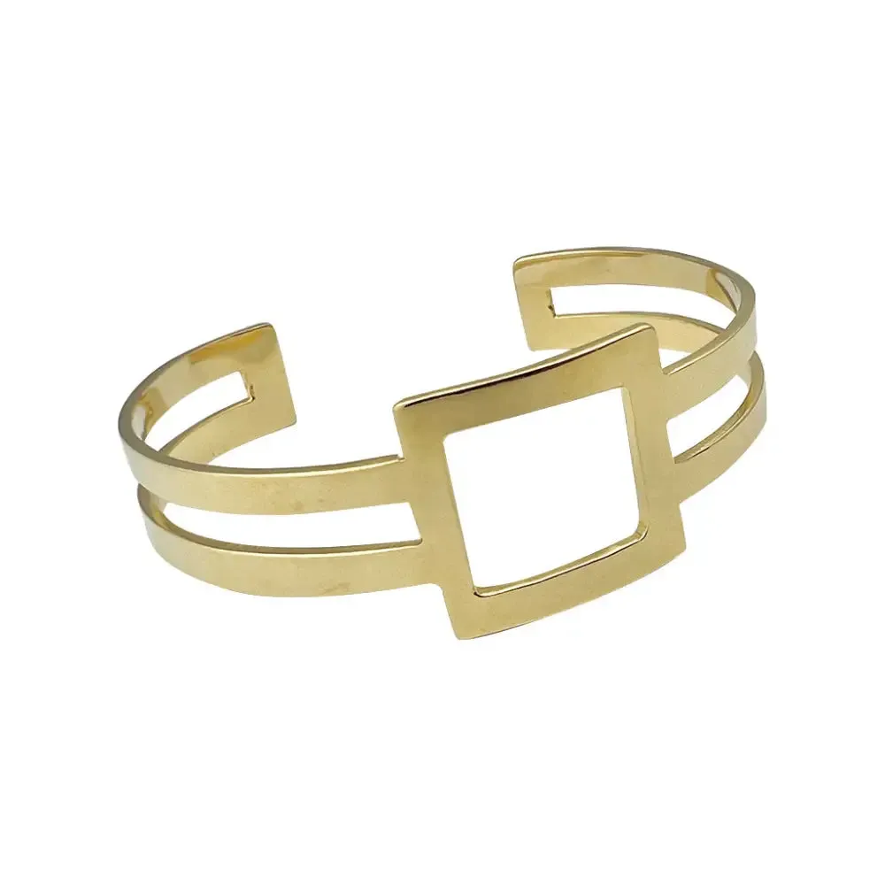 Minimal Geo Stripe Bracelets with Adjustable Stripe Bombshell Cuff