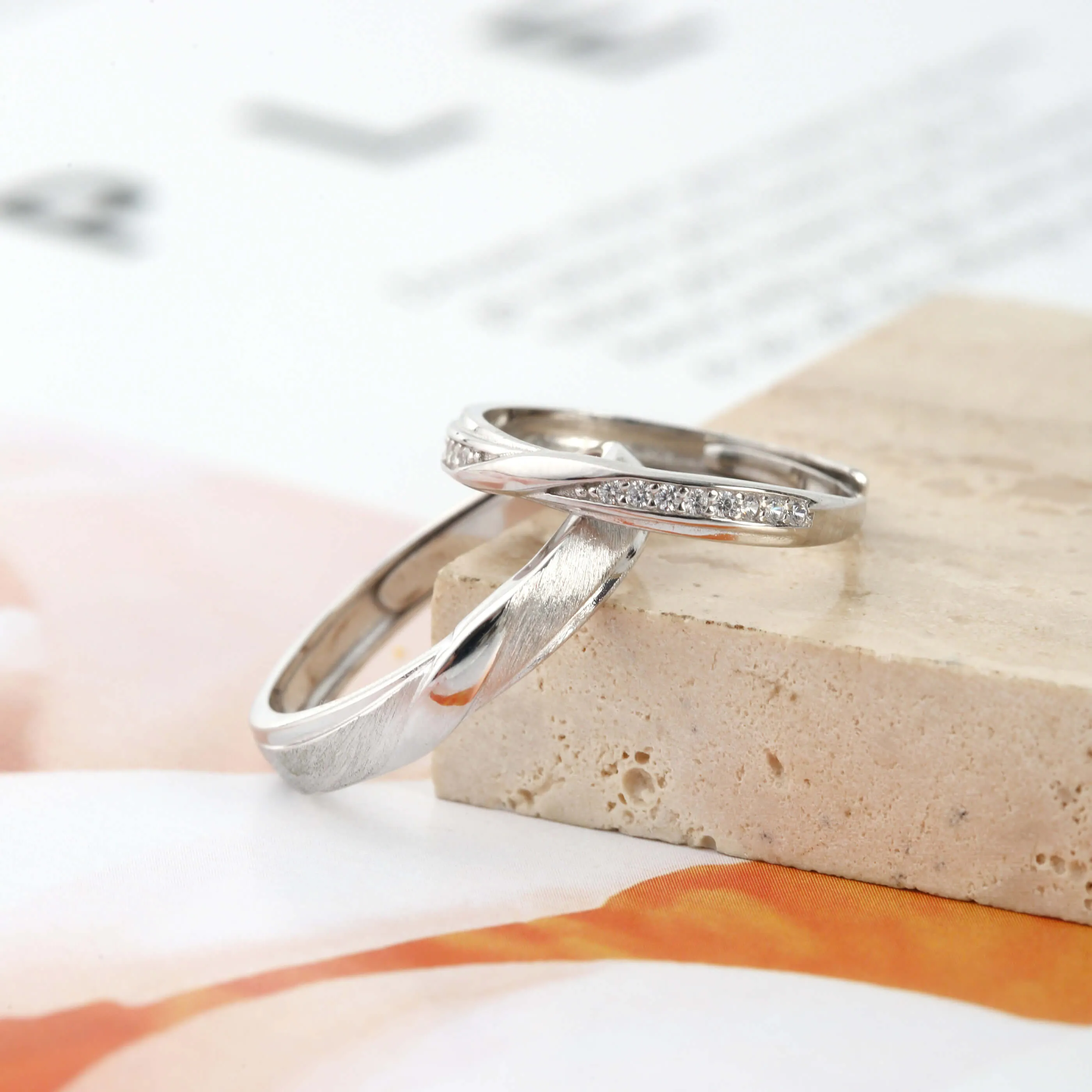 Minimalist Luxury Matching Rings