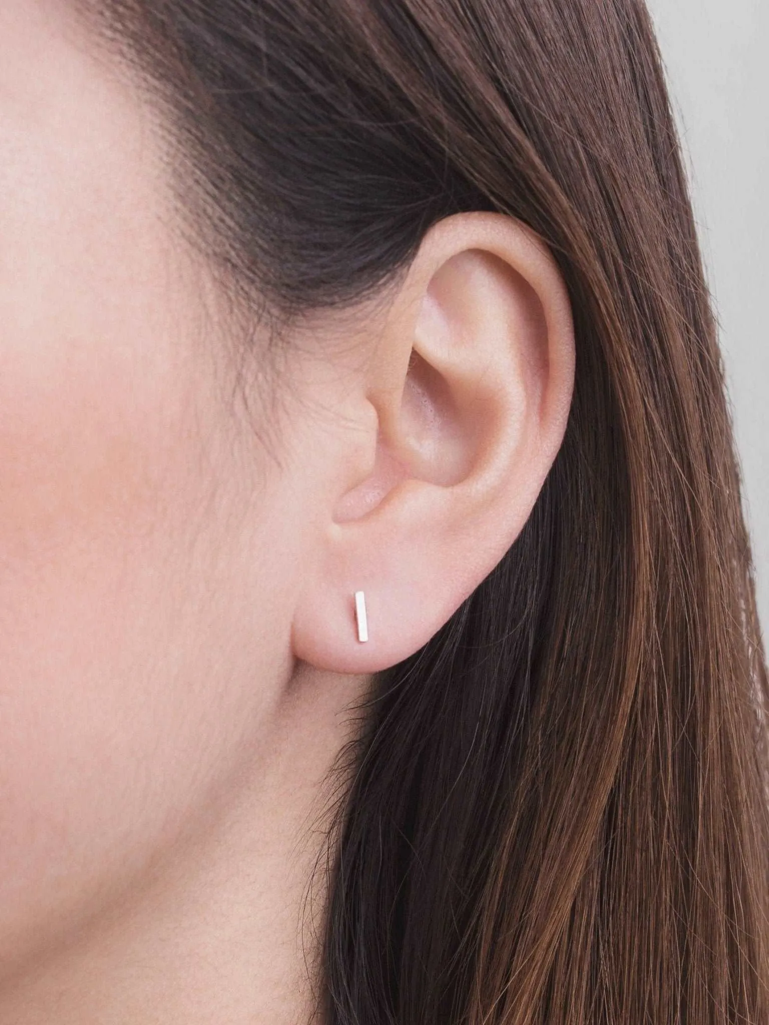 Minimalist Small Bar Stud Earrings