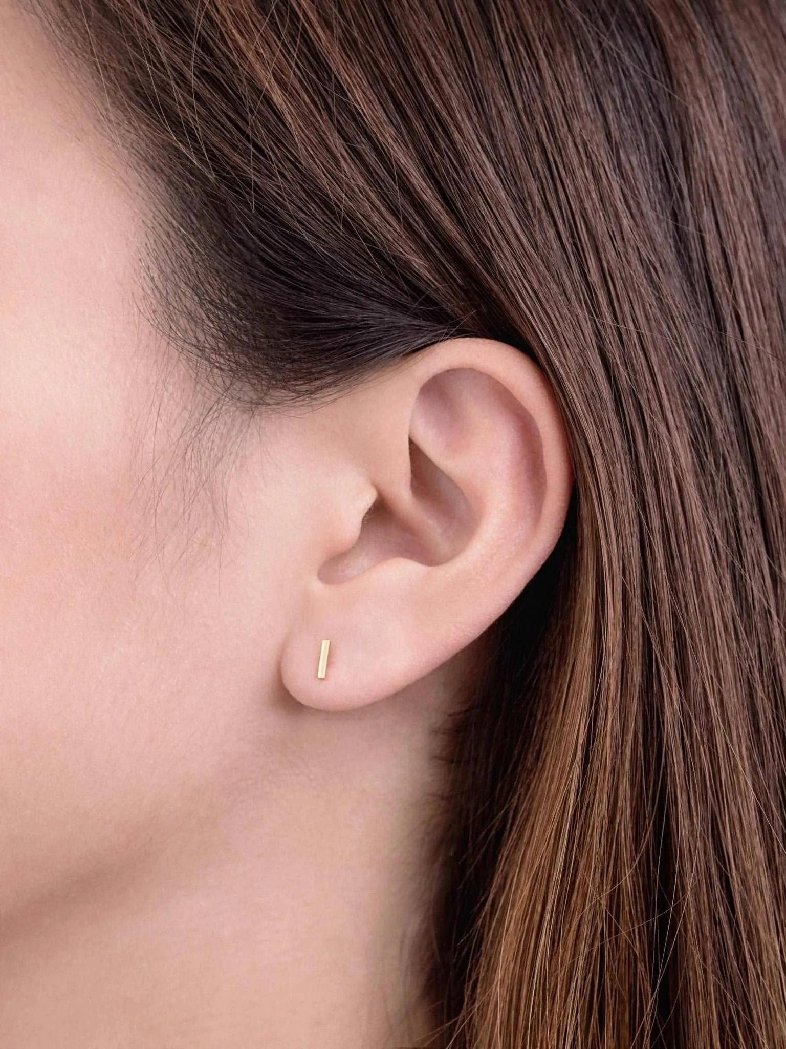 Minimalist Small Bar Stud Earrings