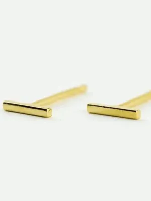 Minimalist Small Bar Stud Earrings