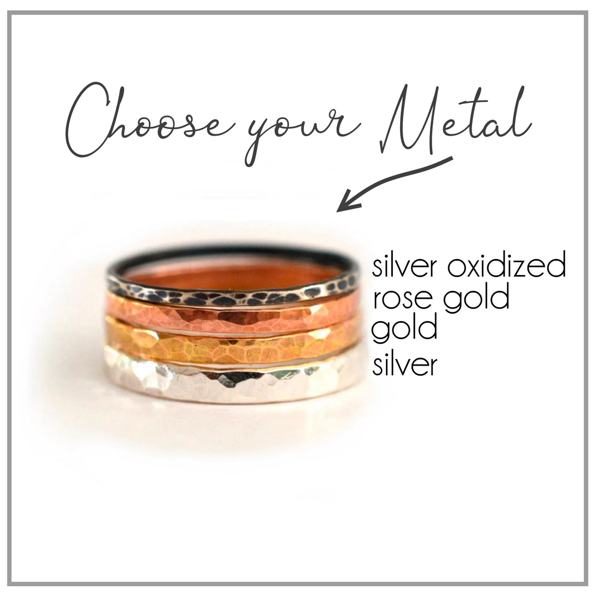 Mixed Metal Hexagon Rings