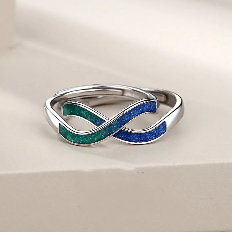 Mobius Dreamy Gradient Colors Matching Rings