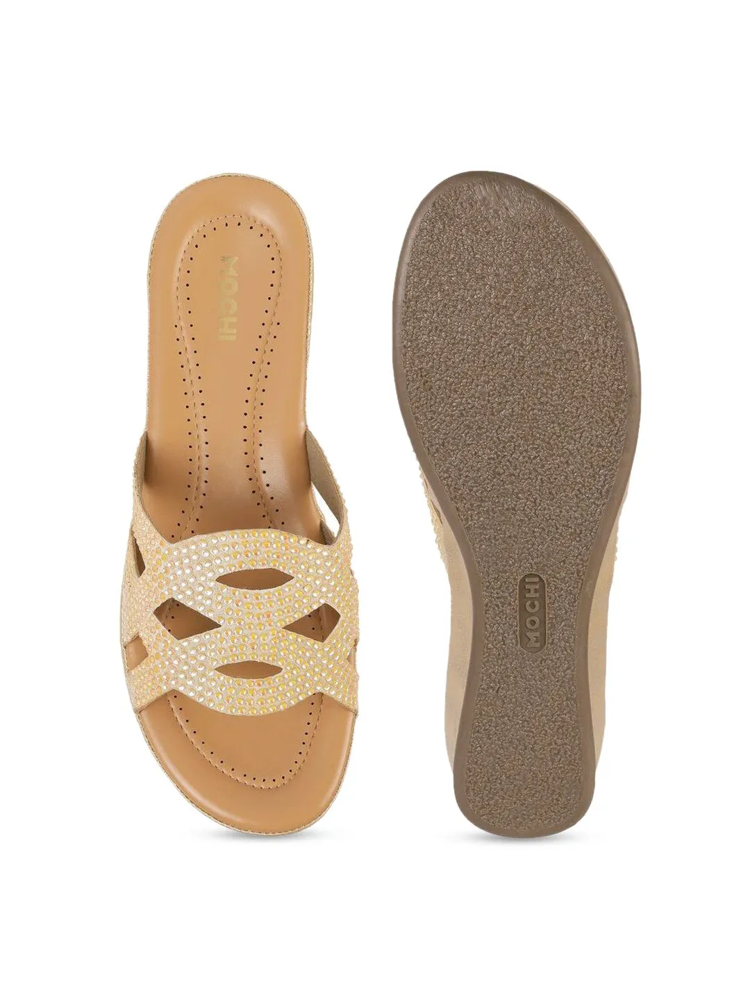 Mochi Women Slip-On Round Toe Ballerinas Flats