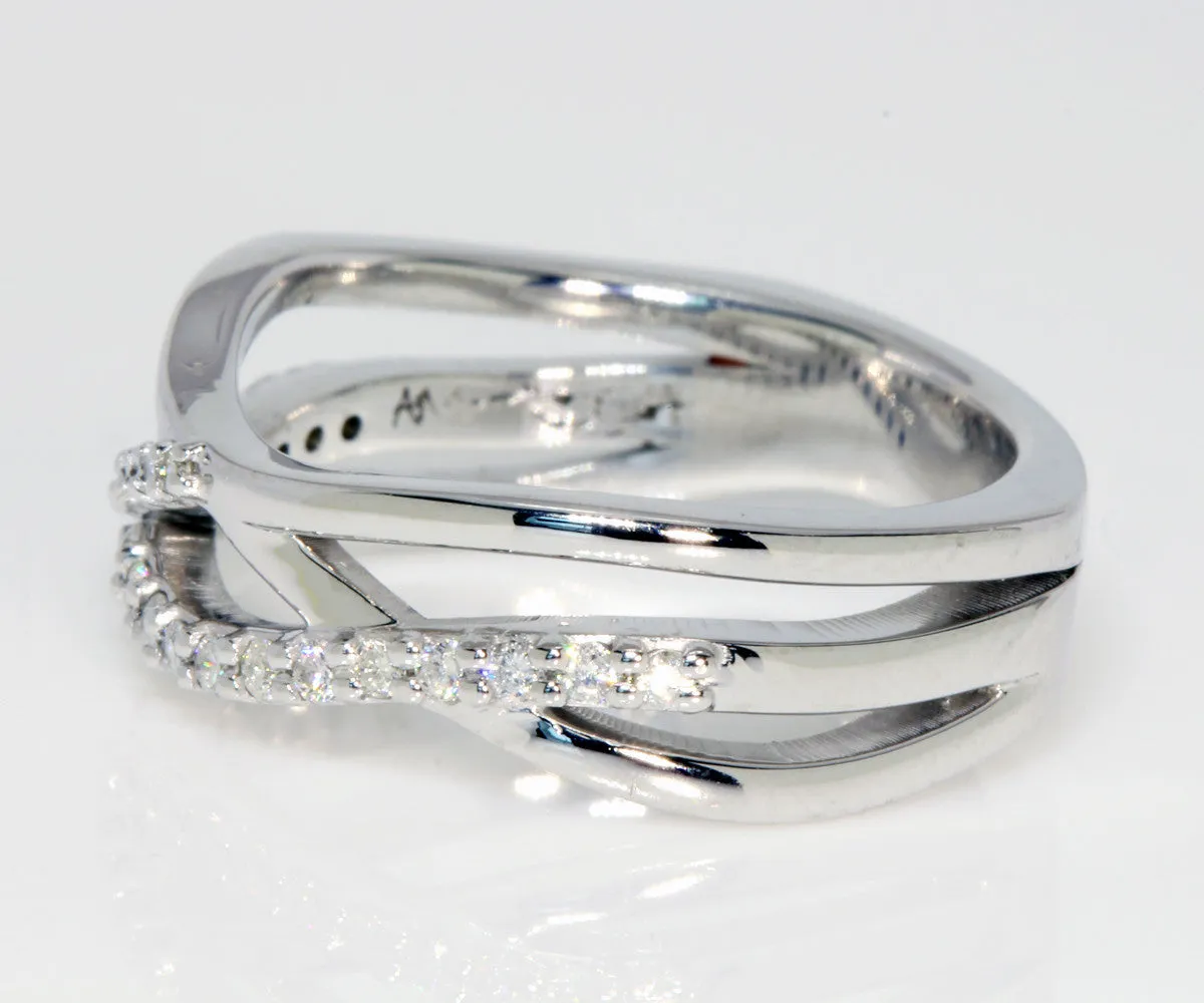 Modern Multi Row Diamond Wedding Band