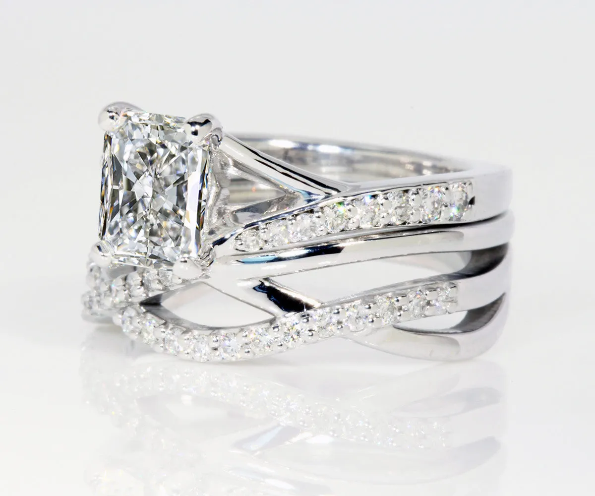 Modern Multi Row Diamond Wedding Band