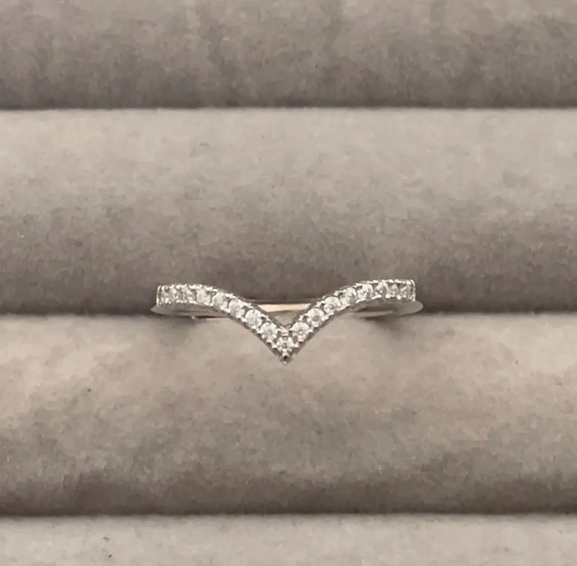 Moissanite Diamond Ring | Wishbone Engagement Ring | Moissanite Engagement Ring | V Shape Wedding Ring | Moissanite Ring | Moissanite Rings