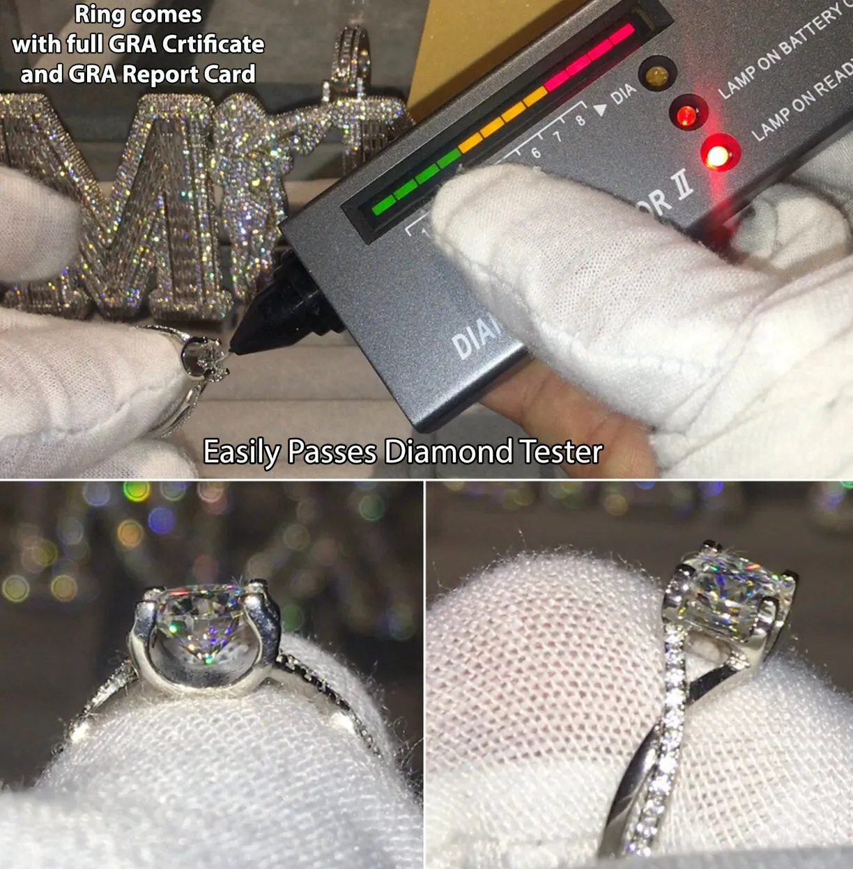 Moissanite Engagement Ring | 1ct | Womens Engagement Ring | Diamond Infinity Ring | Moissanite Ring | Moissanite Rings | Womens Diamond Ring
